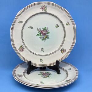 Adams Calyx Ware "NANKING" Set Of 3 Vintage 10" Dinner Plates VGC